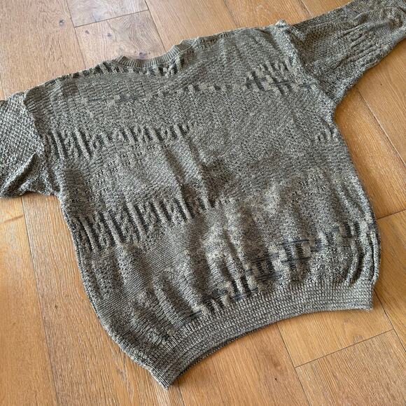 Vintage Tundra Knit Sweater Men’s L Green Made in Canada - Picture 5 of 5